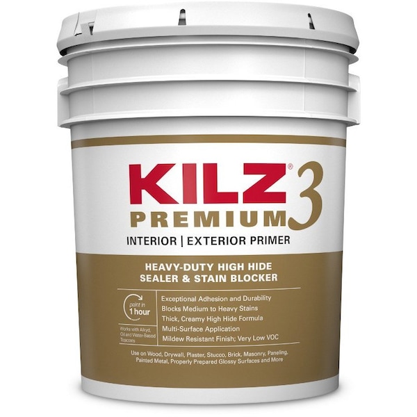 Kilz Premium White Flat WaterBased Primer and Sealer 5 gal 13000 Zoro